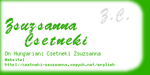 zsuzsanna csetneki business card